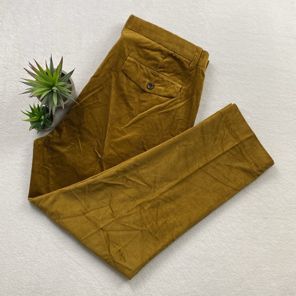 Bonobos Pleated Stretch Corduroy Trouser/Pant (Mustard) *NWOT* - Picture 2 of 16
